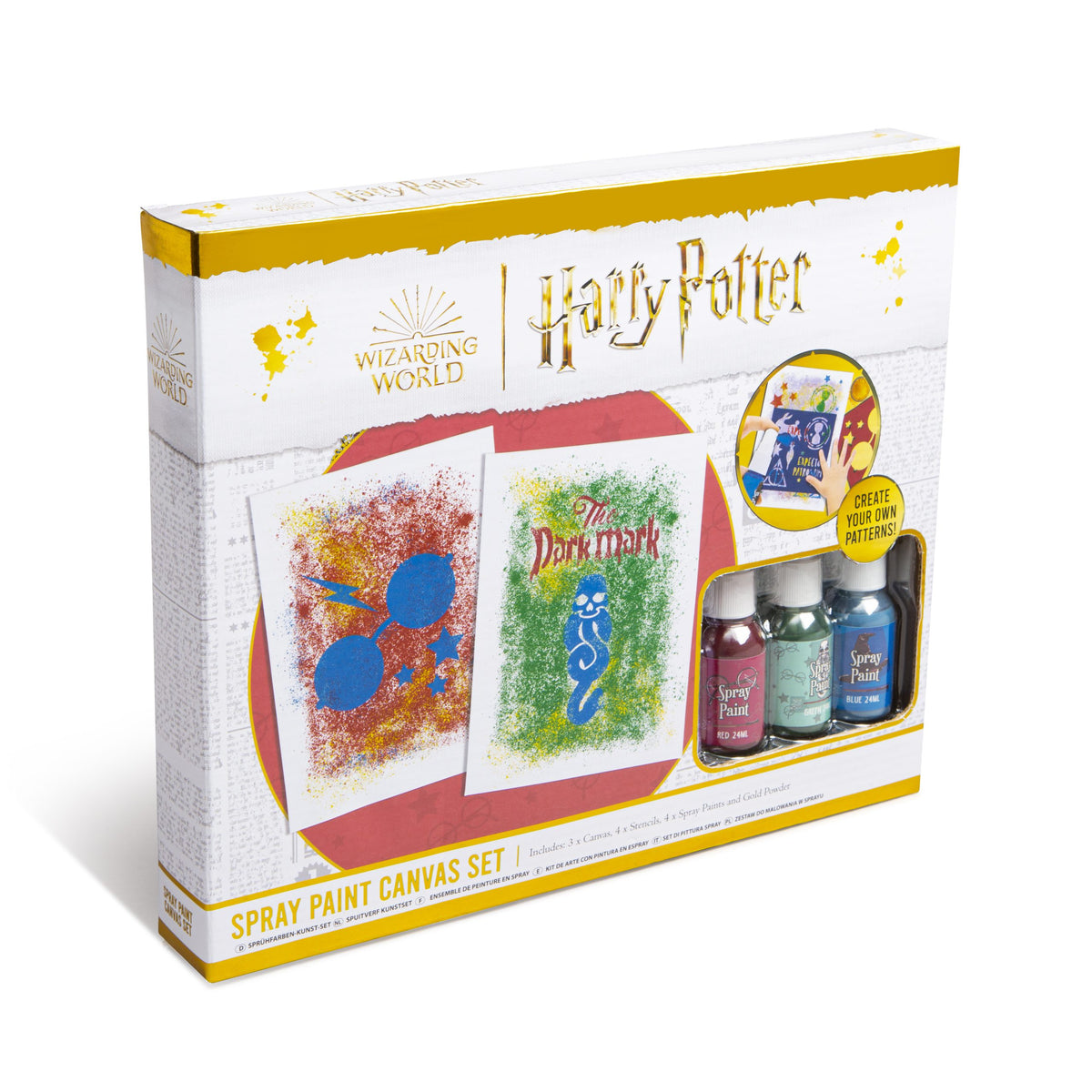 Harry Potter Spray Paint Canvas Art Set The Enchanted Galaxy
